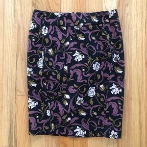 Loft Floral Pencil Skirt, Size 00P